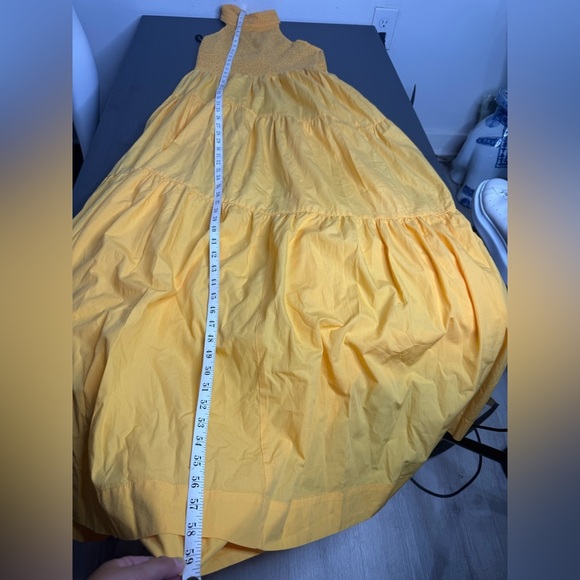 S/W/F Shirred Halterneck Maxi Dress in Yellow - Picture 8 of 9